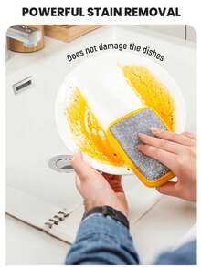 1/5/10pcs Double-Sided Dishwashing Sponges, Double-Sided Kitchen Cloth, Dishwashing Sponge, Pot Scrubbing Sponge, Multi-Purpose Absorbent Sponge, Dish Cleaning Brush, Durable Reusable Kitchen Cleaning Sponge, Kitchen Supplies, Home Products - A - View 6