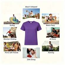 100% Cotton Geographic Inspired Dragonfly Graphic T Shirt For Men And Women |  Exquisite Design |  Loose And Comfortable | Shirts Y2k - 紫色 - 查看 2