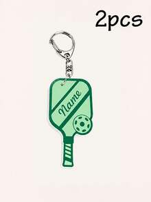 Custom Pickleball Keychain, Personalized Paddle Key Chain, Sport Style Bag Charm, Customized Name Keychains, Customizable Gift For Players, Birthday - Style a - View 12