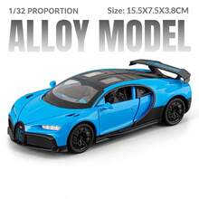 modelgt 1:32合金跑车模型，逼真声光儿童玩具车，金属车模装饰，男孩生日礼物 - 彩色 - 查看 18