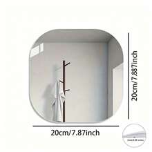 1pc30cm Frameless Self-Adhesive Acrylic Mirror Wall Sticker, Vertical Round Wall-Mounted Mirror, Kids Room Decorative Mirror, Home Decoration Supplies - Silver - View 10