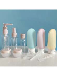 11pcs Travel Cosmetic Lotion Dispenser Bottle Set, Empty Liquid Container, Toiletries Travel Bottle Set, Leak-Proof, 60ml Capacity, Suitable For Shampoo, Conditioner, Body Lotion, Shower Gel Dispenser, Travel Essentials - Multicolor - View 6