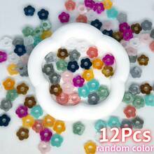 12/18/24/30/36/48/60/86/96/106Pcs Hollow Flower Spacer Beads, Large Hole Loose Beads Decorative Beads, Suitable For DIY Bracelets, Necklaces, Keychains/Phone Chains Pendant And Other Handmade Crafts Accessories (Random Color) - Multicolor - View 15
