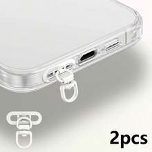 2/4/6pcs Mini 360° Rotating Ultra-Thin Stainless Steel Metal Phone Lanyard Clip, Multiple Macaron Color Options Compatible With IPhone 18, DIY Phone Case Side Hanging Speaker Hole, Single Hole Metal Connector, Anti-Drop Anti-Loss Finger Holder, Compact Ultra-Thin, Comfortable Grip, Phone Charm Decoration, Creative Personalized Phone Lanyard Connector, Phone Case Back Adhesive Pad Fixed Bracket, Universal Phone Accessory - Multicolor - View 17
