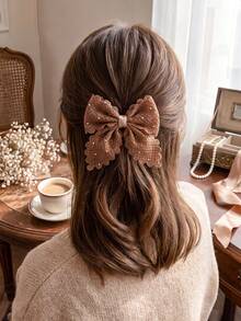 16/8/4/2pcs Vintage Glitter Lace Bow Hair Clips, Durable & Gentle On Hair, Retro Elegant Hair Accessories - Suitable For Women And Girls, Daily Wear, School, Party, Vacation - Multicolor - View 2