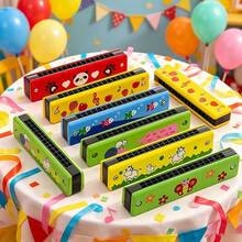 20pcs Harmonica, Lightweight Double Row 16-Hole Harmonica, Christmas Party Gift, Beginner Musical Instrument Toy, Random Color And Style Per Piece (Christmas/Halloween Style) - Multicolor - View 3