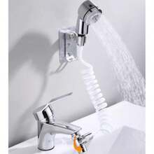 Faucet Extender With External Shower Head, Cold And Hot Water Hair Washing Shower Accessory, Durable Plastic Bathroom Adapter, No Electricity Required, Easy Installation, Modern Minimalist Stylish Design, Also Suitable For Pet Bathing - Single Shower - View 4