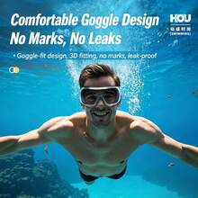 High Definition Waterproof Anti-Fog Large Frame Swimming Goggles For Men And Women, Professional Swimming Goggles For Water Sports And Vacation - Graphite Black - View 2