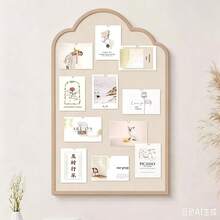 1pc Decorative Bulletin Board, No-Drill Felt Board For Wall Decor, Daily Messages, Photo Display - With Border - View 1