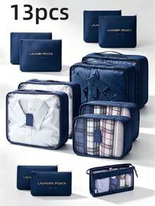 3pcs/Set Full Set Travel Storage Bags Luggage Clothing Cosmetics Compartment Organizer Bags - Multicolor - View 5