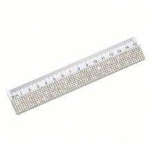 Regla de plástico transparente con strass, escala creativa de 16 cm, herramienta de dibujo y arte, papelería para estudiantes - Multicolor - Ver 12