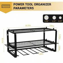 Cordless Drill Hanger Storage Rack Power Tools Holder | Drill Battery Tools Holder Small Storage Rack Metal Wall Mount Plier Screwdriver Shelf For Garage - Multicolor - View 3