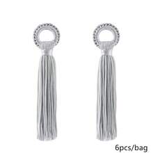 6pcs/Pack Round Ring Tassel Pendant DIY Jewelry Accessories Hanging Ornament Clothing Trimmings Small Tassels - Long Tassel Hoop Earrings - View 13