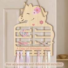 Bohemian Style Wall-Mounted Storage Rack, Wall-Hanging Hair Accessory Organizer, Room Wall Hair Clip Display Rack, Multi-Purpose Storage Shelf, Suitable For Hair Ties, Hair Clips And Headbands, Fashion Home Decor - Multicolor - View 3