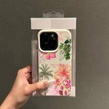 1 buah Casing Ponsel Minimalis Motif Pohon Kelapa Musim Panas, Kura-kura Merah Muda, Bunga, Silikon Cair, Lubang Besar, Tahan Guncangan, Pelindung Lembut, Kompatibel dengan Apple 11/12/13/14/14plus/15/15plus/16/16plus/7/8plus/17/17pro dan Model Lainnya - MultiWarna - View 3