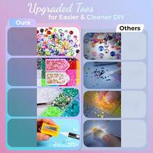 48,000pcs 24/60 Colors Resin Jelly Rhinestone Set, Multi-Color Flat Back Rhinestones, Suitable For Diamond Painting, Includes 4 Bottles Of 10ml B7000 Jewelry Glue And Tools, Christmas Birthday Gift For Women - 4mm - View 8