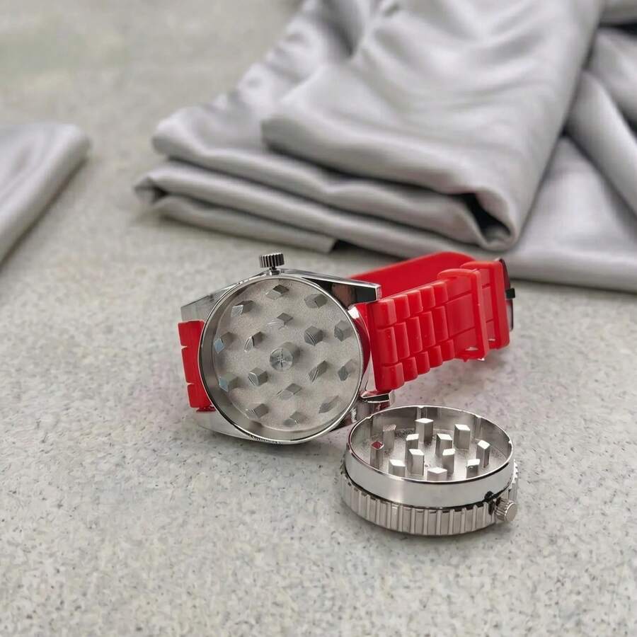 1件裝 新款不規則風格金屬研磨器 2層鋅合金金屬草本研磨器 創意設計款 抽菸配件研磨器 送男友完美禮物!節日禮物! - 查看 1