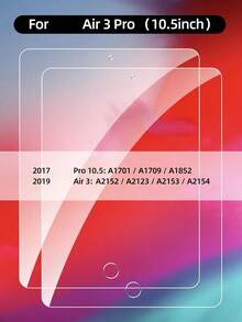 2片装钢化玻璃屏幕保护膜，兼容iPad A16 2025、Air 11/13、M3 2025、Mini 7、A17 Pro 2024、7/8/9代 10.2英寸、Air 4/5 10.9英寸、第10代、Pro 11英寸、1/2/3代 9.7英寸、Pro Air 1/2 Pro 12.9英寸、MatePad 11.5英寸、Air 11.5英寸、SE 10.4英寸。生日礼物，送给家人和朋友的礼物。平板电脑屏幕保护膜，平板电脑配件，防水、防震、防刮、防指纹、全覆盖。 - 無色 - 查看 19