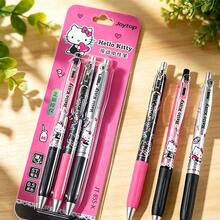 Miniso Hello Kitty Sweet Series Retractable Gel Pen Set, 0.5mm Black Ink, Smooth Writing Office Stationery (1 Set,) - 0.5 mm - View 2