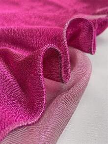1pc Soft Translucent Rose Red Metallic Glitter Tulle Fabric, Covered With Fine Glitter, Good Drape, Premium Shiny Textile, Suitable For Sewing Formal Evening Gowns, Cocktail Dresses, Party Decorations And Fashion Apparel - Multicolor - View 5