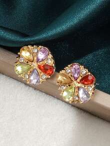 1 Pair Summer Transparent Versatile Geometric Hong Kong Style Ins Exquisite Small Earrings - Multicolor - View 6