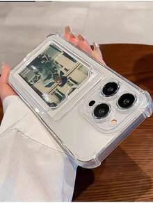 Daily Commute Essential, Durable Transparent TPU Phone Case With Built-In Card Slot, Suitable For Men And Women, Anti-Drop, Anti-Slip, Scratch-Resistant, Compatible With Apple 17/17 Air/17 Pro/17 Pro Max, 16/15/14/13/12/11/Pro/Pro Max/Plus, S20-S25 Series - Birthday Gift, Holiday Gift, Best Friend Gift - Clear - View 3