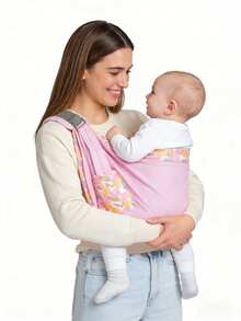 1pc Infant Baby Carrier Nursing Cover, Multifunctional Lightweight Backpack Carrier For Newborns, Convenient For Outdoor Use, Suitable For All Seasons - Pink - View 7