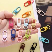 50-200pcs Random Color Bright Metal Keychain Hooks, Durable Swivel Clasp, Suitable For DIY Jewelry And Bag Accessories, Cute Y2K Style - Keychain - View 4