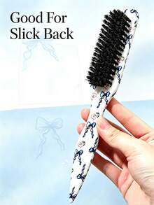 1pc Unisex Plastic Hair Brush/Beard Brush Smooth Detangling Soft Bristle Styling Comb Fragrance-Free Professional Hairdressing Comb Suitable For Creating Smooth Ponytails, Braids And Beard Styles Shapeable Portable Durable No Power Required Ideal Hair Accessory Tool For Men And Women Recommended As Christmas Gift - Multicolor - View 6