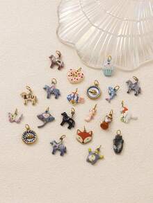 1pc New Animal Pendant, Exquisite Cartoon Style, 18K Gold PVD Plated 316 Stainless Steel Material, Waterproof And Fade-Resistant, Suitable For DIY Creative Necklace, Bracelet, Earrings, Bag Chain, Keychain, Waterproof And Sweat-Resistant, Suitable For Daily Casual Wear - Multicolor - View 1