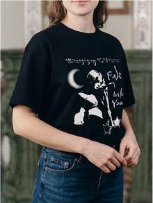 Women T-Shirts - 黑色 - 查看 3