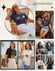 Women T-Shirts - 黑色 - 查看 5