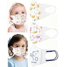 10pcs Kids Disposable 3D Face Mask, Breathable, Cute Unicorn, Fox, Princess Design, Protective Masks - Multicolor - View 8
