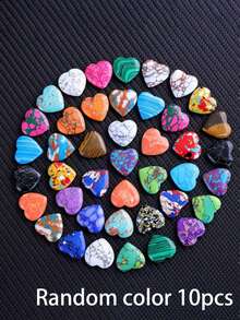 1/10/20pcs Random Polished Heart-Shaped Palm Stones, Natural Pocket Stones, Charming Heart-Shaped Crystals, Multi-Color Mini Heart-Shaped Crystals, Perfect Gift, DIY Jewelry Decoration, Valentine's Day Gift, Graduation Gift - Multicolor - View 8