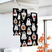 2/4/48pcs Halloween Series Ghost Puppy Pattern Printed Kitchen Towels - Super Soft, Highly Absorbent Polyester Dish Cloths And Hand Towels, Perfect For Holiday Decor, Kitchen Decor, Party Decor - Multicolor - View 5