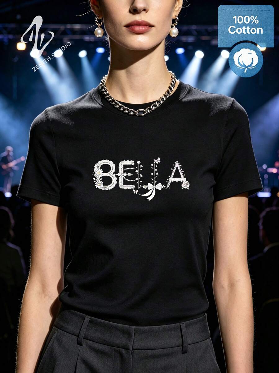 Women T-Shirts - 黑色 - 查看 1