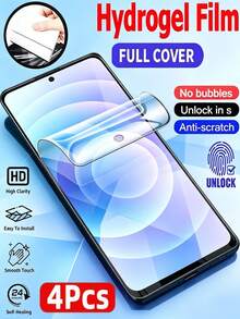 4 buah Pelindung Layar Ponsel Hidrogel Jernih Berkualitas Tinggi, Kompatibel dengan Oppo Reno /// Anti-Ledakan, Anti-Gores, Bebas Gelembung, Lapisan Halus Tahan Minyak, Pemasangan Mudah, Memperbaiki Goresan Secara Otomatis, Mendukung Pengenalan Sidik Jari, Film Lembut [Bukan Kaca] - Clear - View 42