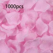 1000/100 Pcs Romantic Red Rose Petals - Decorative Swags For Wedding And Valentine's Day - Artificial Flowers For Party, Event, And Home Decoration - Multicolor - View 10