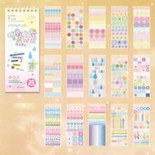 JotBox Colorist's Notebook Sticker Book, Light Vintage Style, Polka Dot, Highlight Marker, Star, Basic Scrapbook Material Stickers - Colorist's Notes - View 14