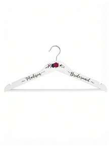 Customized Text Bride Wedding Hanger, Editable Personalized Name And Commemorative Words. Classic Keepsake For Bride And Bridesmaids. Designed Specifically For Wedding Dress Hanging, A Heartwarming Memorial Gift For Bridal Shower, Engagement And Wedding Day. - Multicolor - View 10