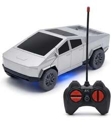 Rechargeable Tesla Cybertruck RC Remote Control Car With LED Lights For Kids, Electric Truck Gift - Dark Grey - View 1