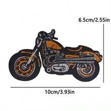 5 Pcs Biker Gothic Iron On Embroidered Patch,Motorcycle Skeleton Rock Applique, Punk Streetwear Badge For Denim Jacket Backpack Hat Clothes DIY Mending Decor Accessory - Multicolor - View 4
