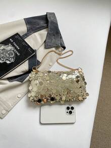 2026 New Sequin Handbag For Women, Korean Style Fashion Evening Bag, Shoulder And Crossbody Bag - Gold - View 8