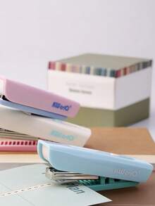 1 pieza Mini Engrapadora No.10, Máquina de Engrapado Plegable y Portátil, Papelería Compacta de Mano, Para Cuadernos, Encuadernación de Documentos, Organización de Documentos de Oficina - Grapadora - Ver 7