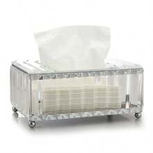 Nordic Style Luxury Crystal Tissue Box, Creative Minimalist Tissue Storage, Home Bathroom Decor, Bathroom Storage Organizer, Autumn Decoration, Back To School - Silver - View 6