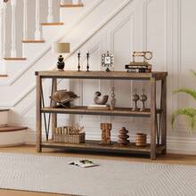 Kselythan Sofa & Console Tables - Brown - View 1