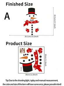 1 Set Christmas Snowman Toilet Stickers - Christmas Snowman Toilet Decor Self-Adhesive Wall Decals; Cute PVC Bathroom Stickers, Easy To Apply As Wall Decoration; Perfect For Holiday Home Decor; New Year Bedroom And Bathroom Decoration Stickers - Multiple Styles - View 3