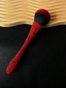 1PC Rhinestone Decorated Cleaning Brush, Dual-Color Options, Fluffy Bristles, Nail Dust Cleaning And Face Makeup Application Dual-Use Brush - Multicolor - View 7