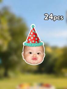 Custom Photo Birthday Banner,Multi-Style Party Hat Garland,First Birthday Party Decor, Decor,Photograph Backdrop,Family Gift, Wild One Party Theme - Multicolor - View 40