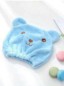2/1pc Summer Cute Bear Hair Drying Cap, Super Absorbent Microfiber Bath Head Towel With Elastic Band, Quick Dry Soft Plush Hair Towel, Suitable For Bath, Pool, Beach And Daily Use, Lightweight Hair Care Accessory, Home And Travel Essential For All Hair Types - Thickened version - View 10